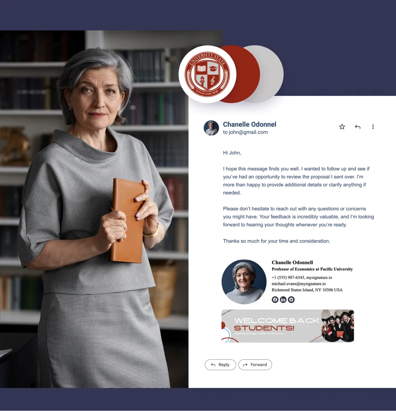 Assinatura de e-mail acadêmica profissional