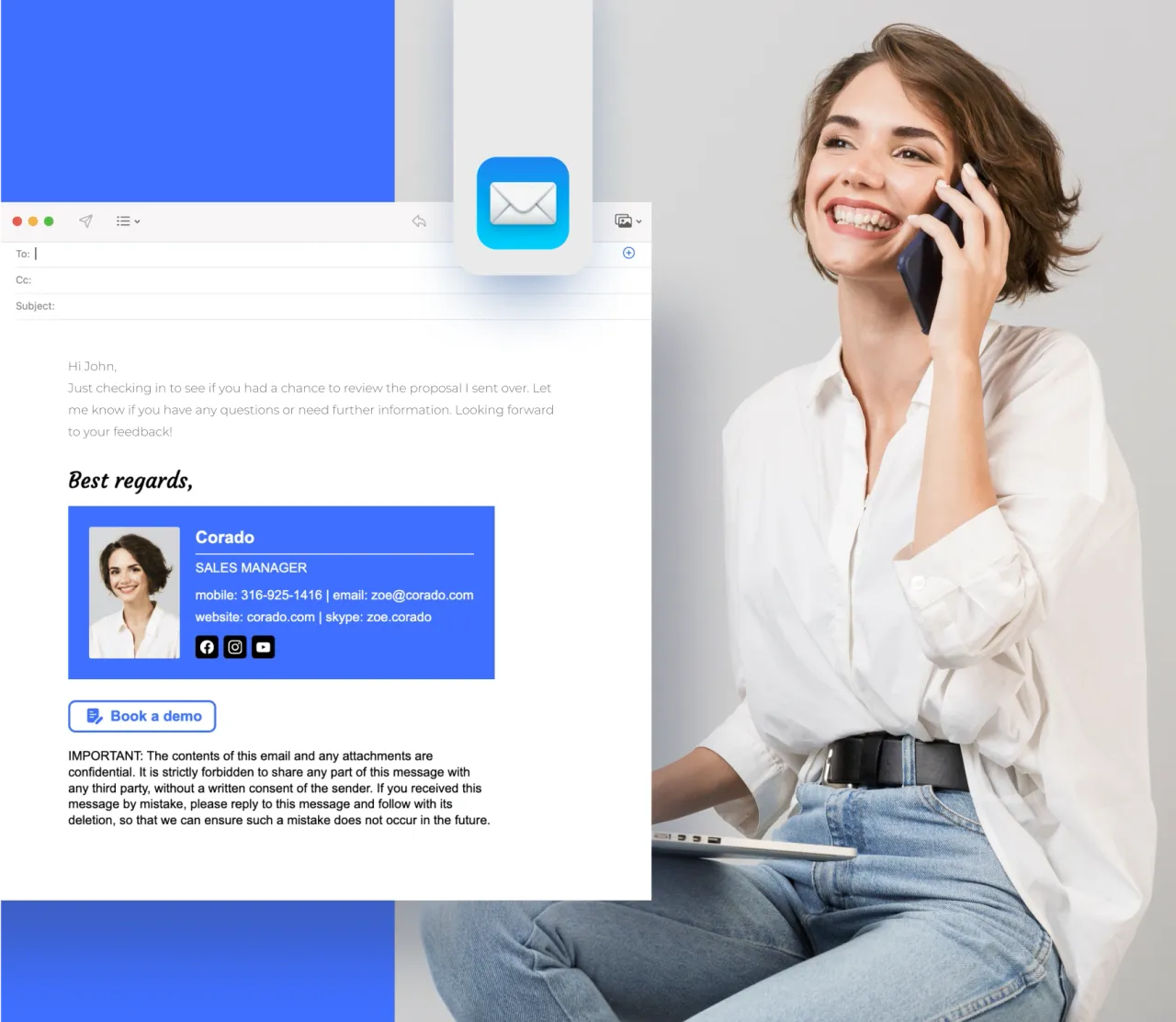 Gerador de assinaturas de email profissionais para o Apple e Mac Mail