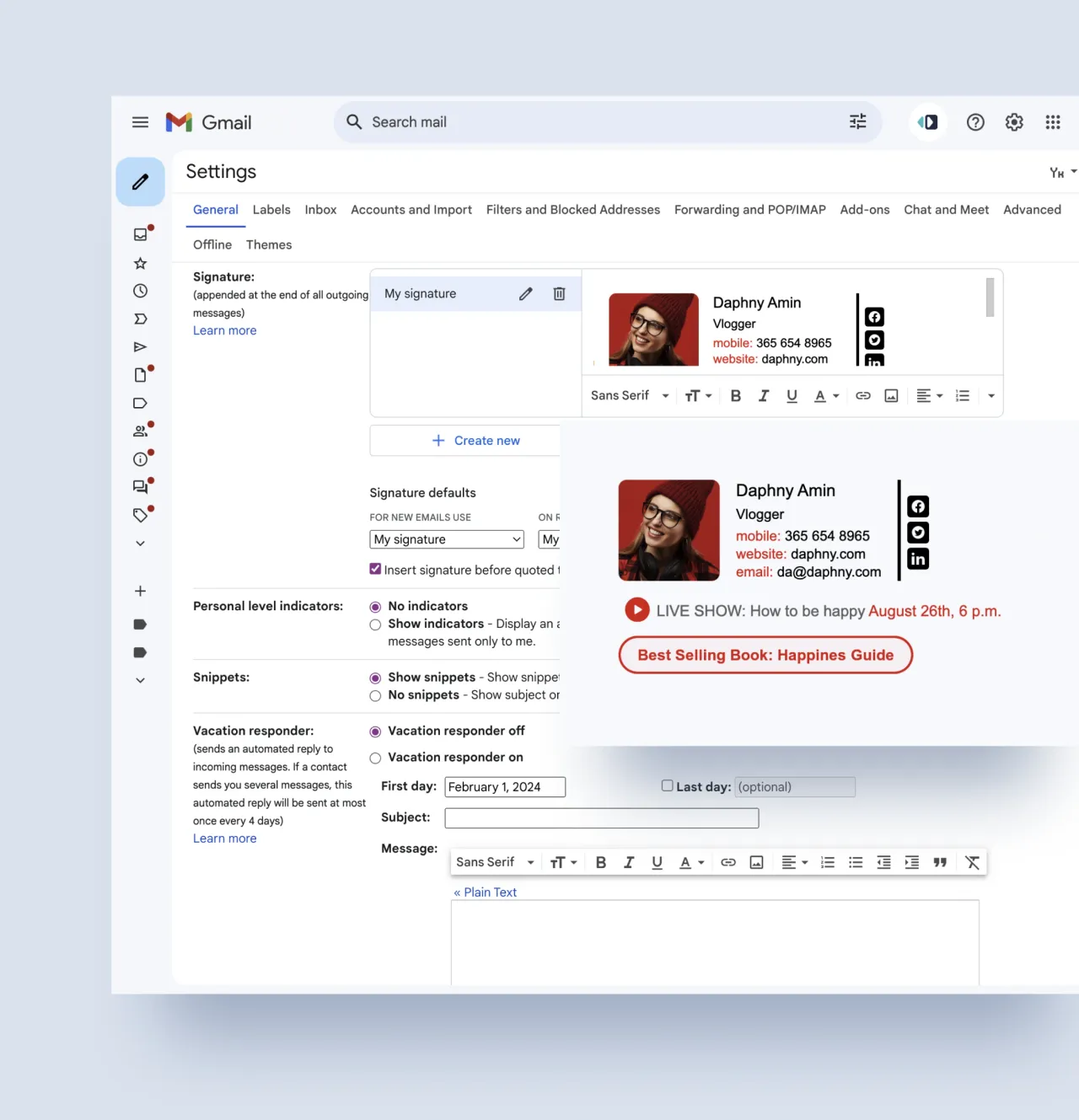 Como adicionar a sua assinatura à sua conta do Gmail em menos de um minuto