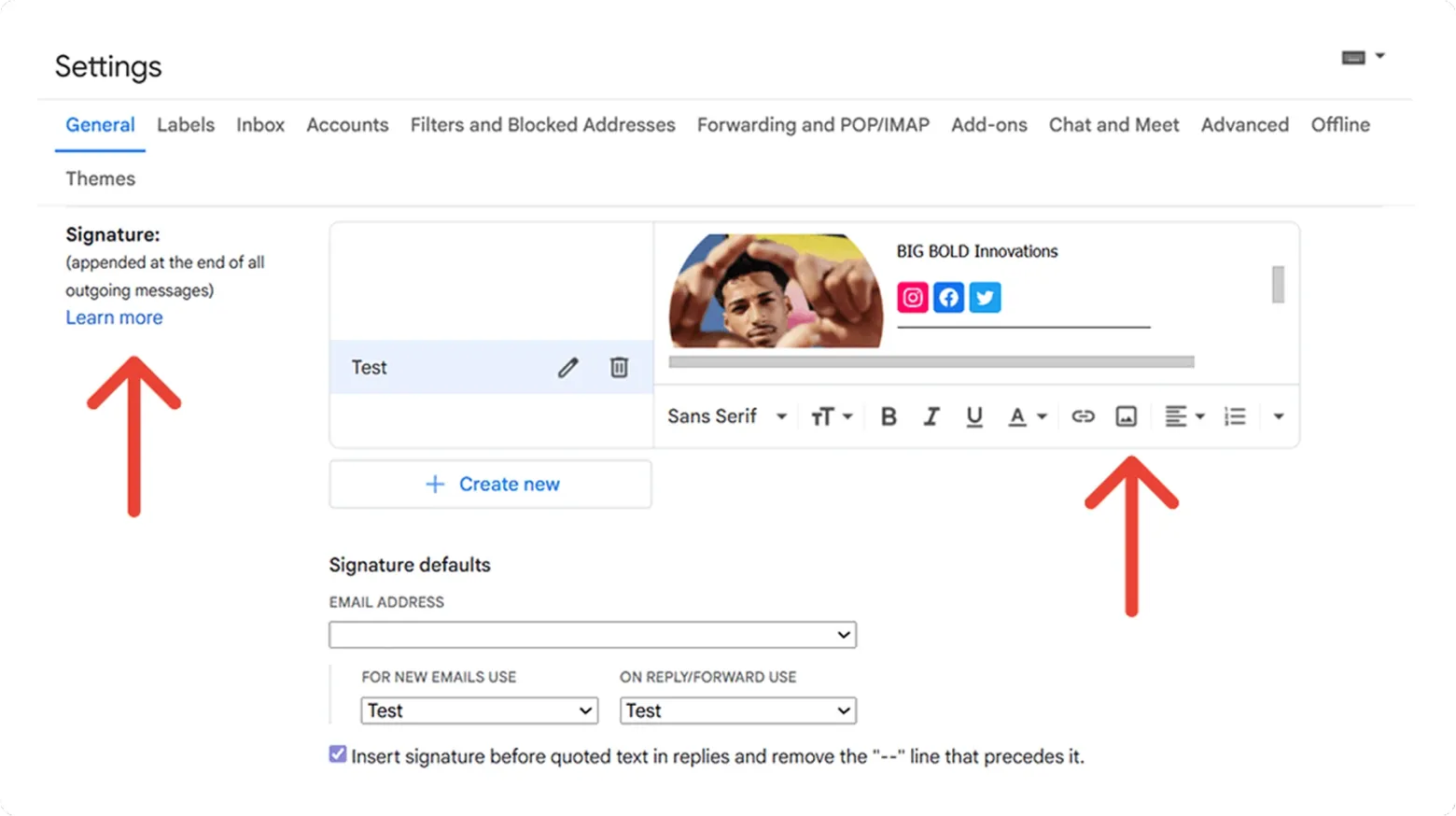How to Add Instagram Icon to Gmail Signature