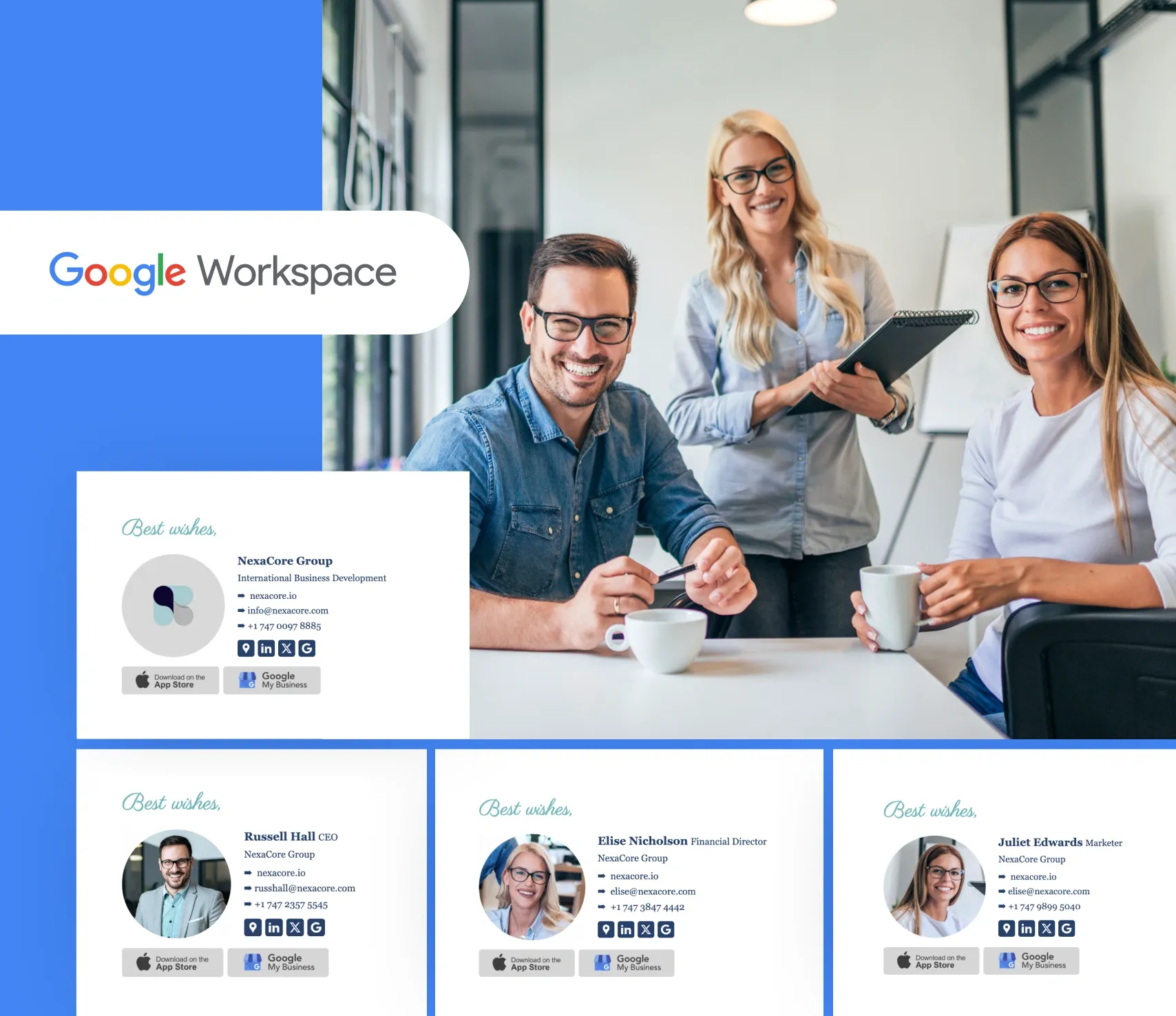 Gestão de assinaturas de email para Google Workspace