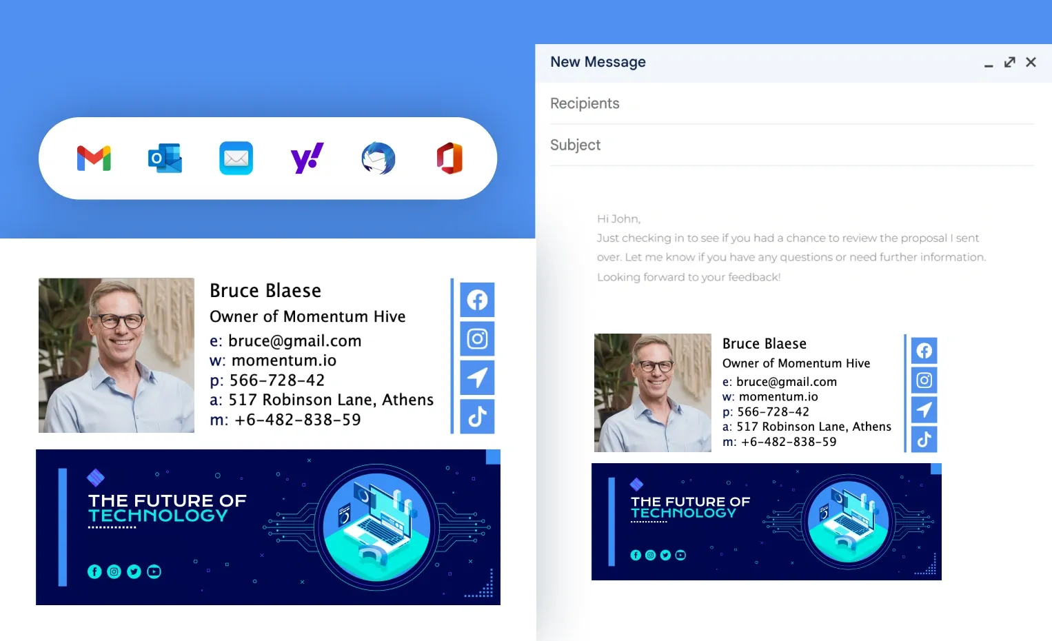 Email signature design