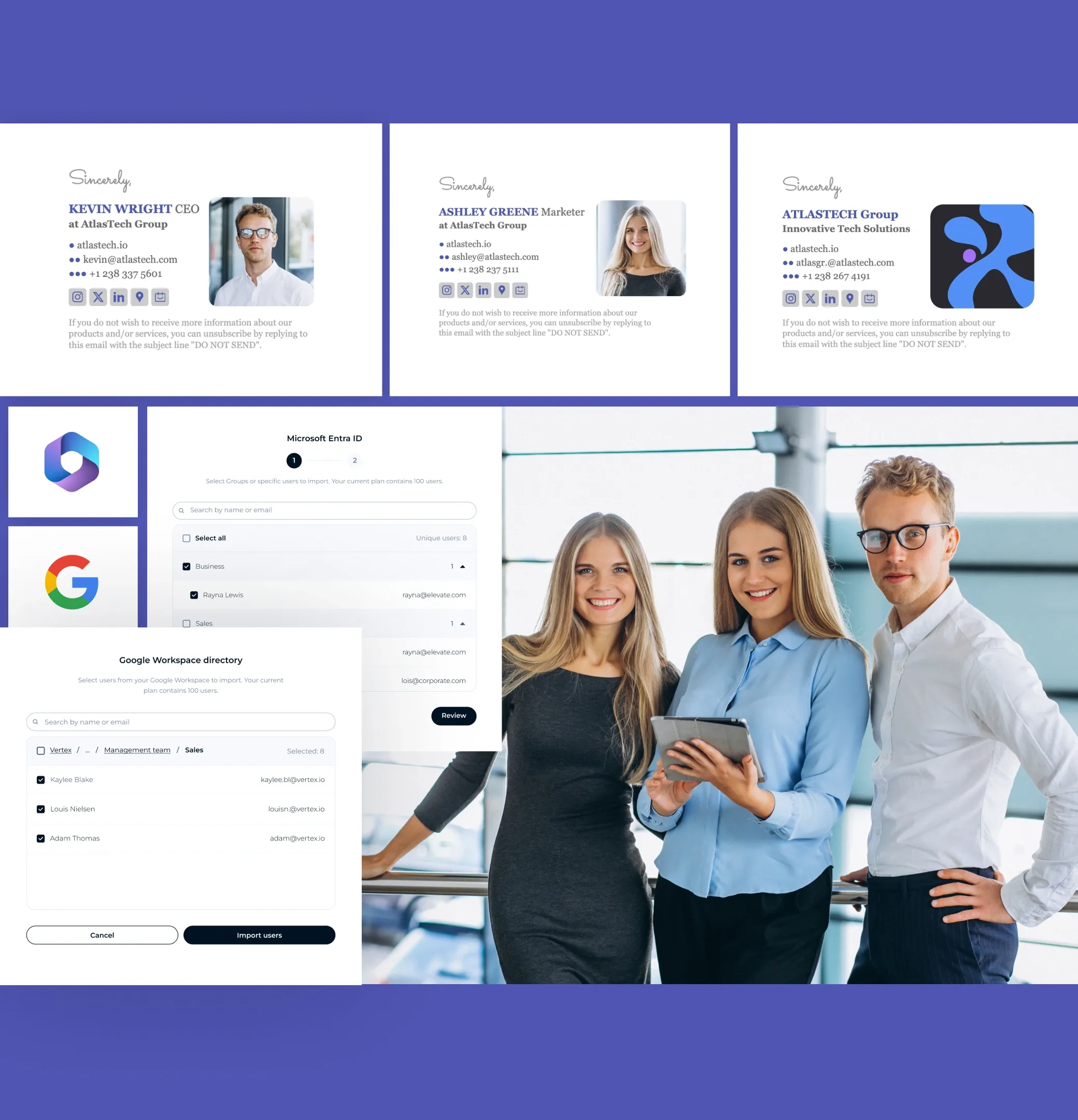 Email signature manager for Google Workspace and Office 365