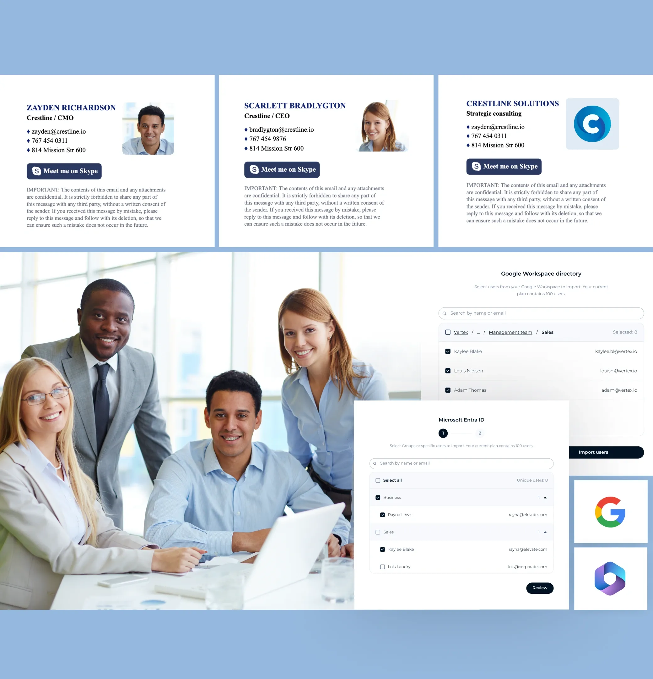 Email signature manager for Google Workspace and Office 365