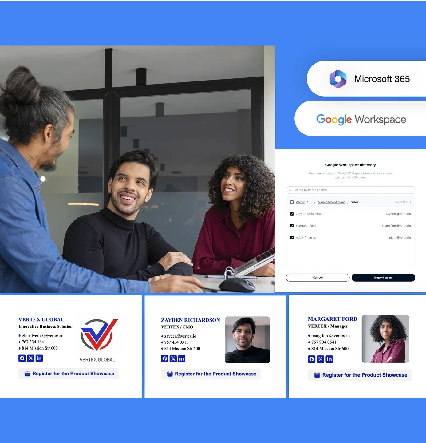 Gerenciamento de assinaturas de e-mail para equipes