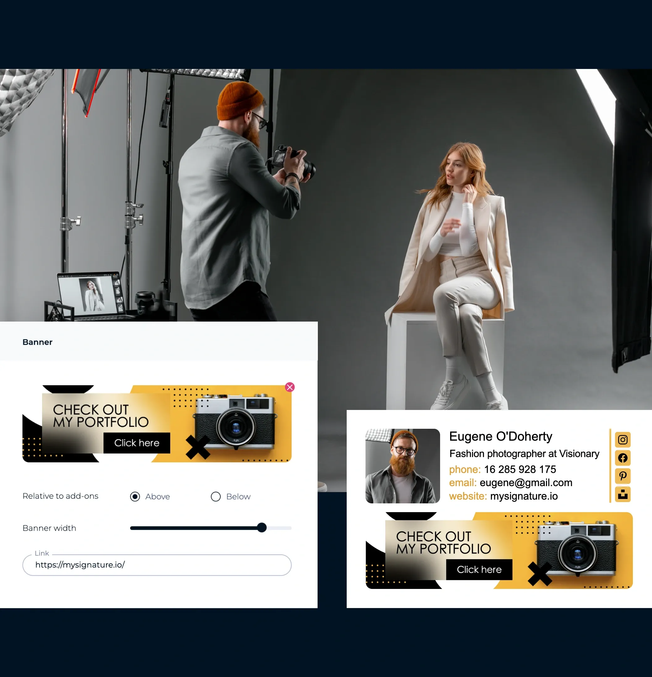 Adicione banners promocionais