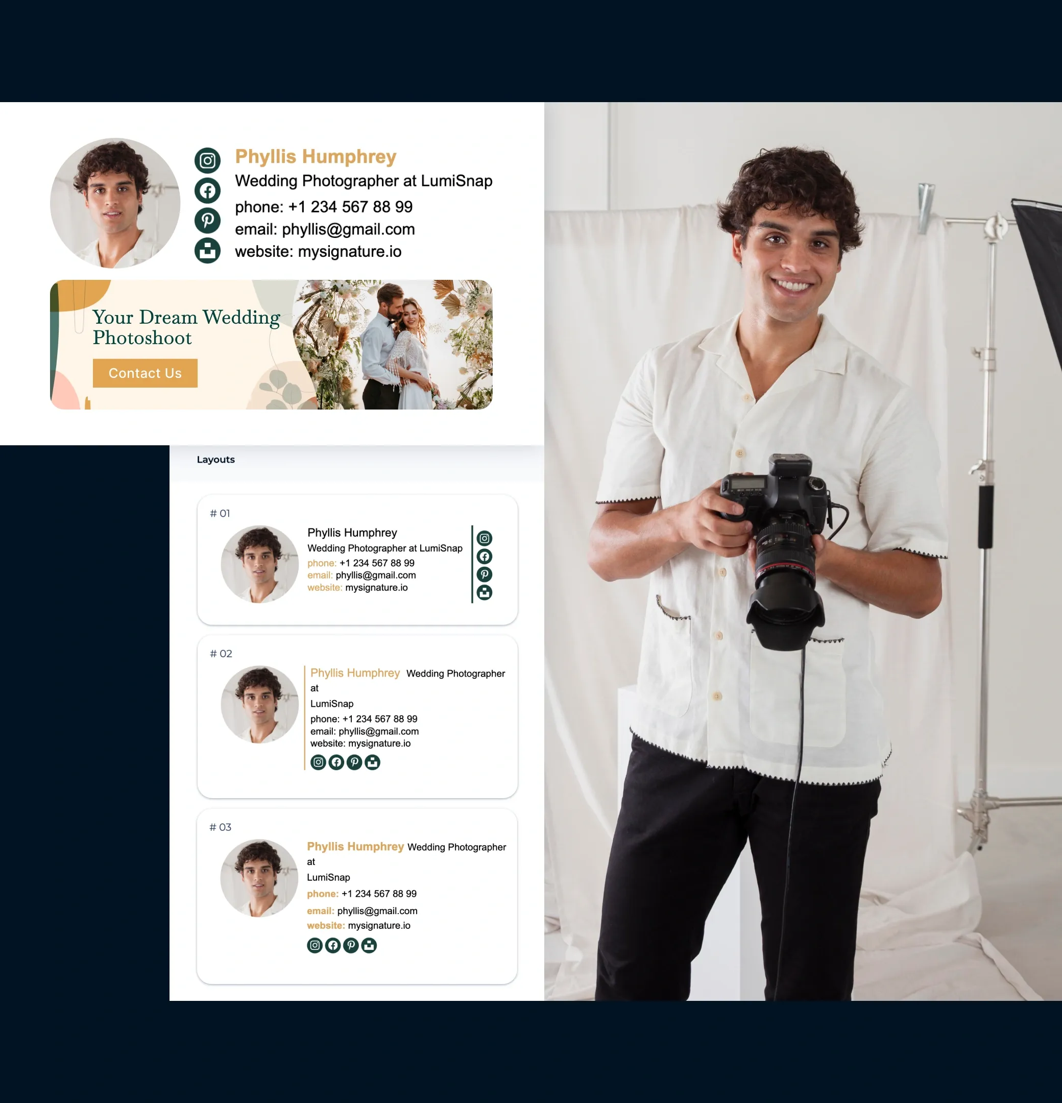 Use um modelo profissional de assinatura de e-mail