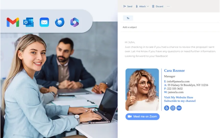 Chame atenção na caixa de entrada com uma assinatura de e-mail profissional