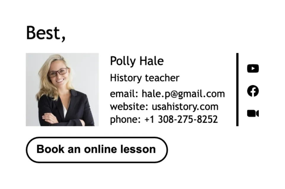Assinatura de e-mail para professores